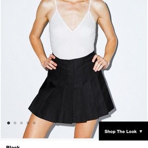 American Apparel Black Tennis Skirt